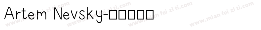 Artem Nevsky字体转换